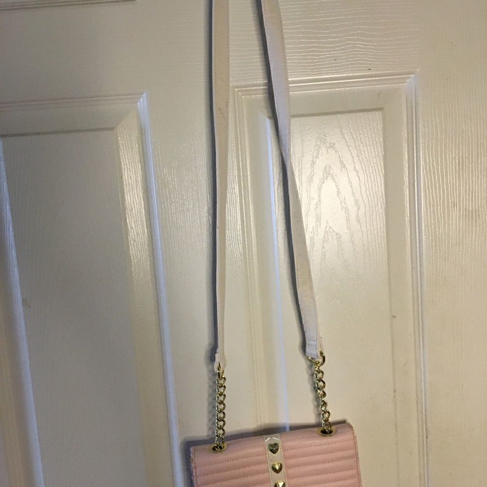 Betsey Johnson pink & beige crossbody/wallet bag - Picture 3 of 12